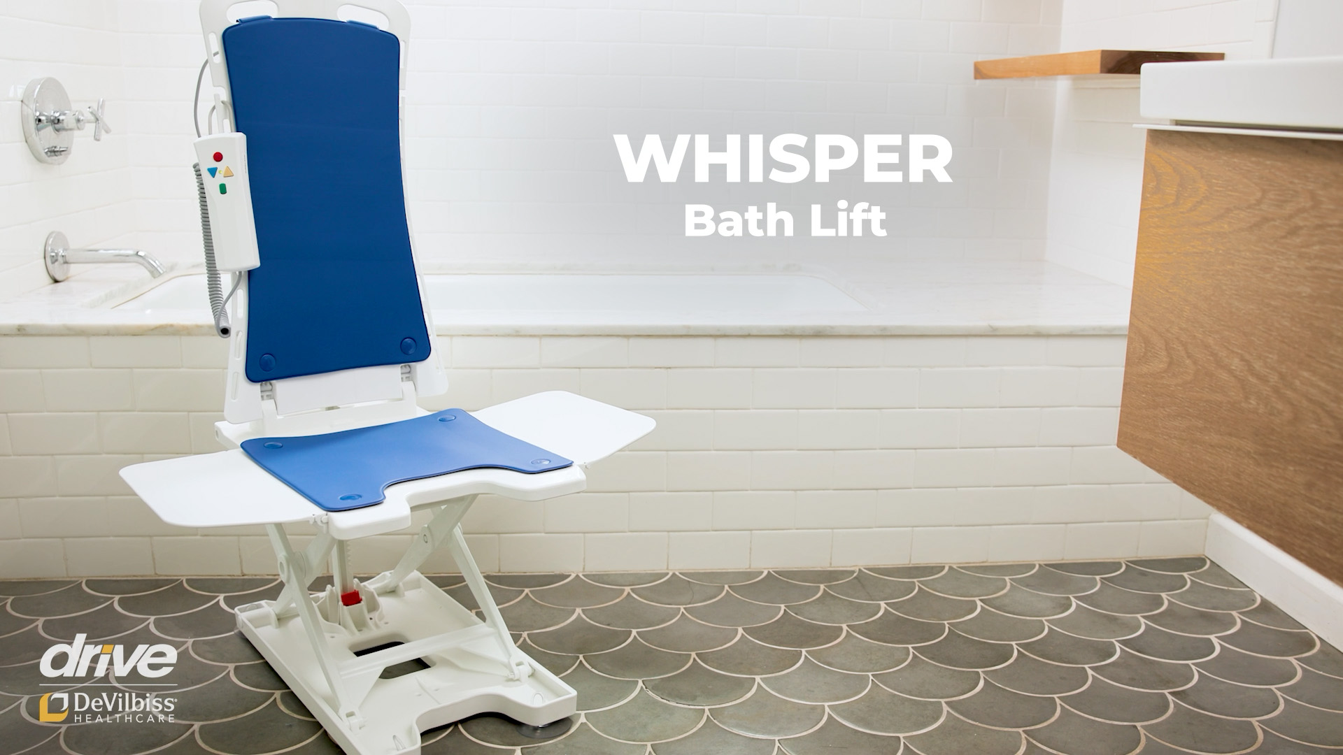Amazon.com: Drive Medical 477150312 Whisper Bath Lift Chair, Blue